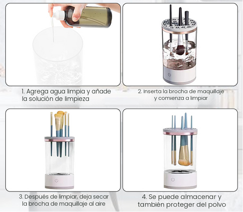 Limpia tus brochas en minutos GlamSpin™