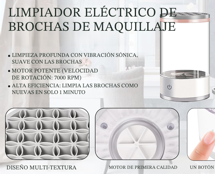 Limpia tus brochas en minutos GlamSpin™